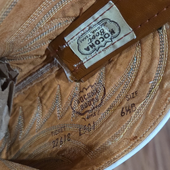Nocona Tan Leather Cowboy Boots - Picture 8 of 12